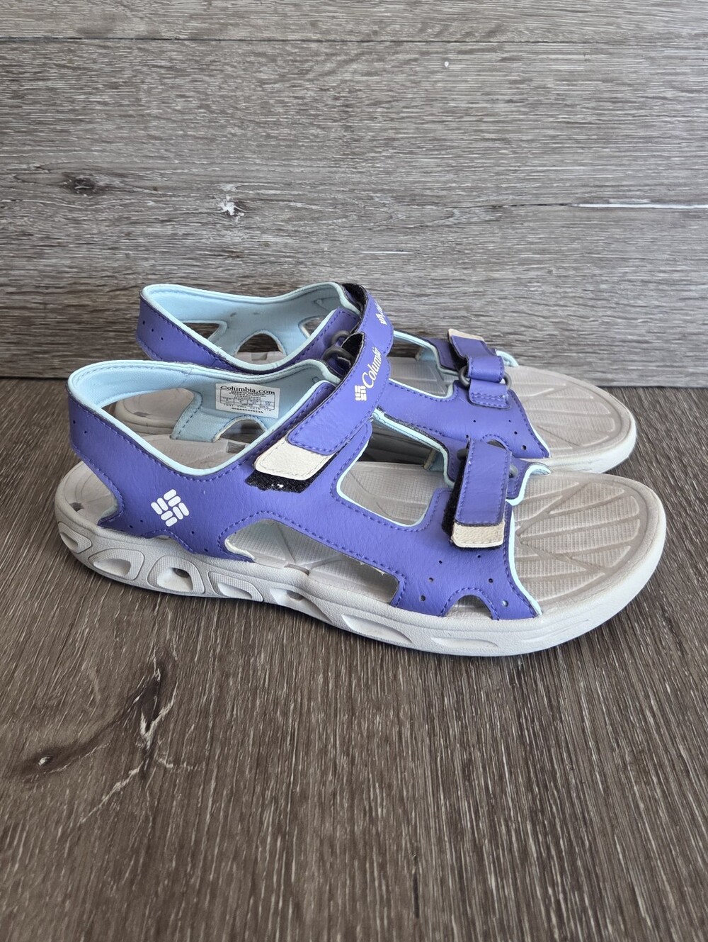 Columbia Techsun Vent Kids Water Sandals Purple Blue Size 5